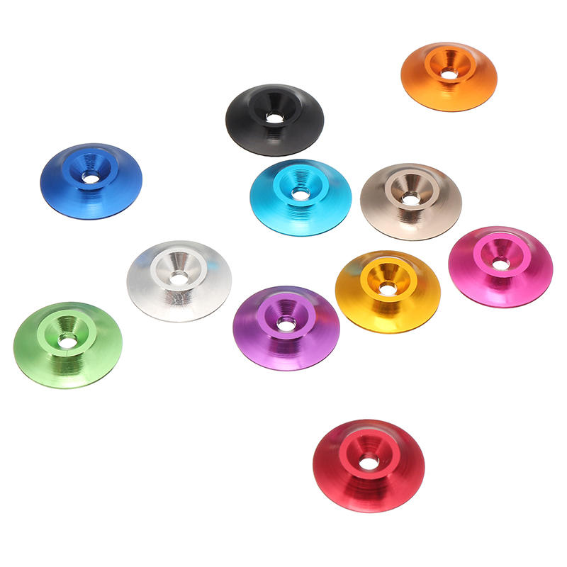 10cs M3 Countersunk Conical Grommet Gasket Washer Spacer Multi-color