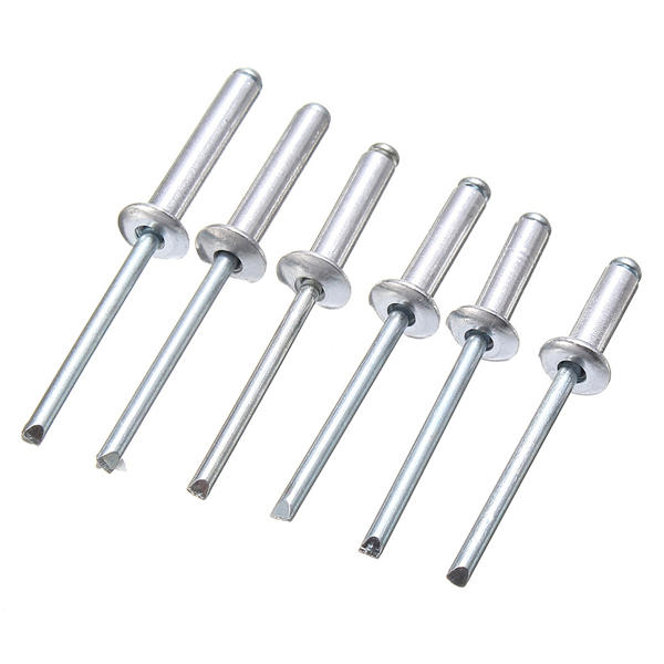 M4 Aluminium Open End Blind Rivets Dome Head with Break Pull Mandrel 100Pcs