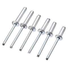 M4 Aluminium Open End Blind Rivets Dome Head with Break Pull Mandrel 100Pcs