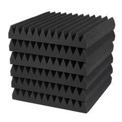 6Pcs Triangular Sound Insulation Cotton KTV Muffler Sponge Foam Pad Wall Absorption
