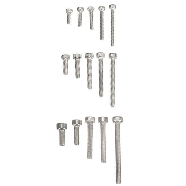 M2/M2.5/M3 Stainless Hex Socket Cap Head Screws Allen bolt Nut Assortment Kit 300pcs