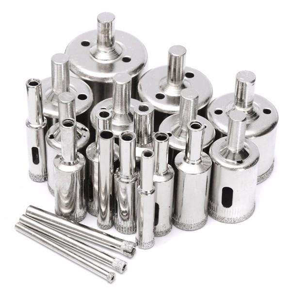 20pcs 4-40mm Diamond Hole Saw Drill Bit Set for Tiles Ceramic Glass Marble