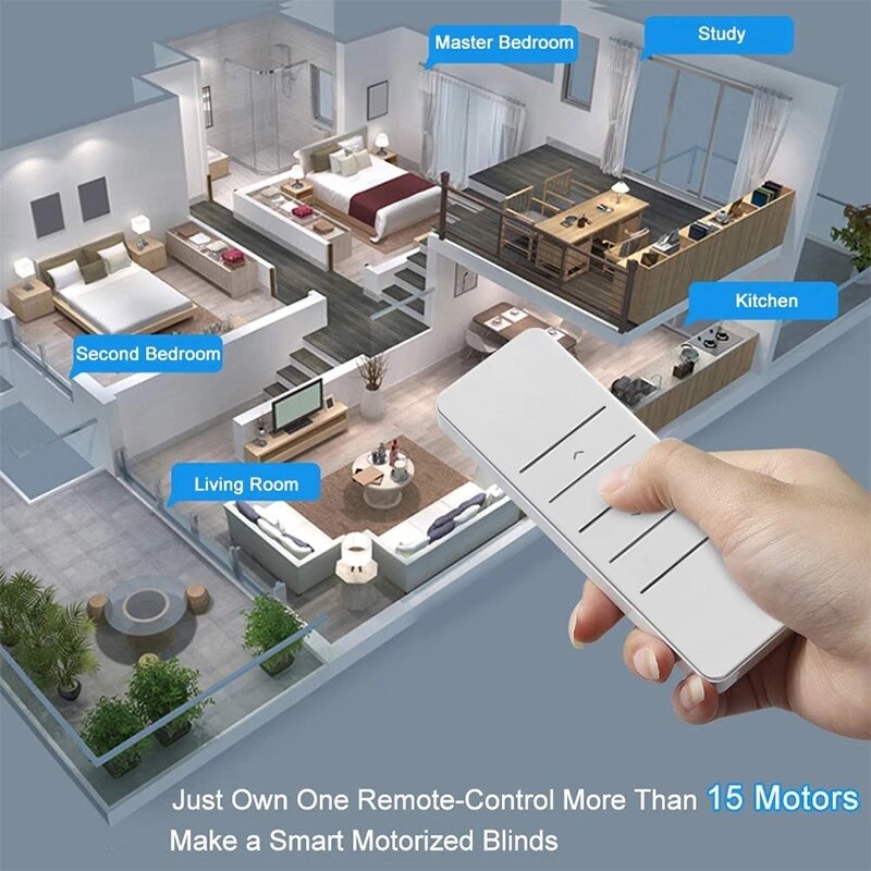 Plug Smart Motorized Chain Roller Blinds Tuya WiFi Remote Voice Control Shade Shutter Drive Motor Work With Alexa/Google Home