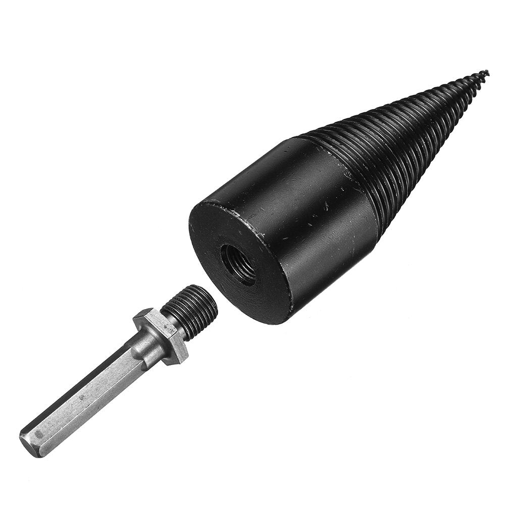 1Pc 42mm HSS Round/Square/Hexagonal Shank Firewood Drill Bit Splitter Wood Split Cone Drill Bit For Tree Cutting