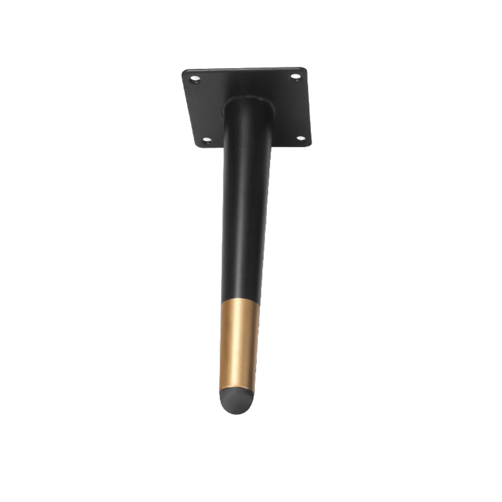 4pcs 10/15/20/25/30cm Golden-black Cone Furniture Leg for TV Cabinet Coffee Table Sofa Bedside Bathroom