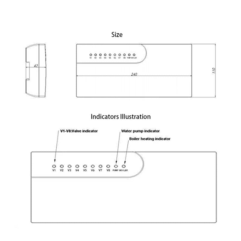 Controller for 8 Outputs Channels Concentrator 8 sub-chamber Work with WIFi Thermostat for Gas Boiler