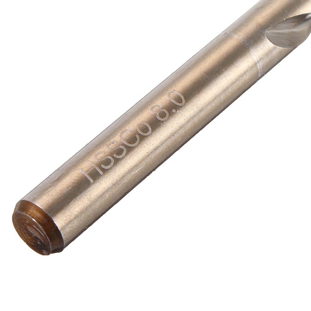 13Pcs M35 Cobalt Drill Bit Set 2-8mm HSS-Co Jobber Length Twist Drill Bits with Metal Case for Stainless Steel Wood Metal Drilling