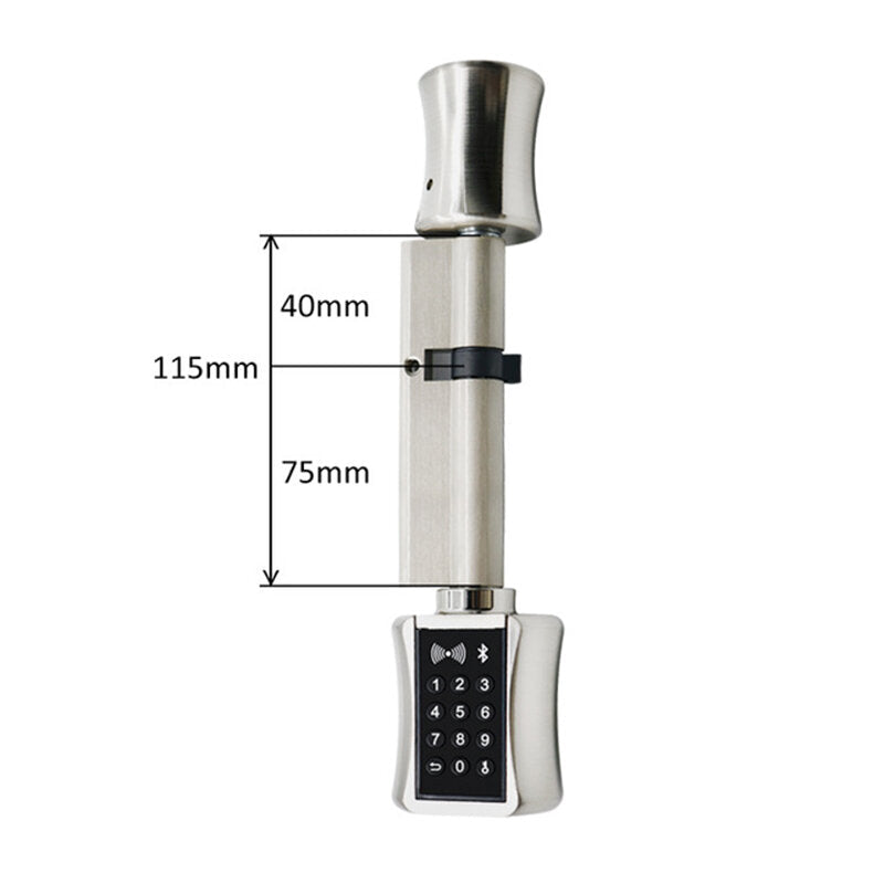 Smart Cylinder Lock Keyless Electronic Door Lock Digital Fingerprint Keypad Code Lock For Home Hotel Apartment