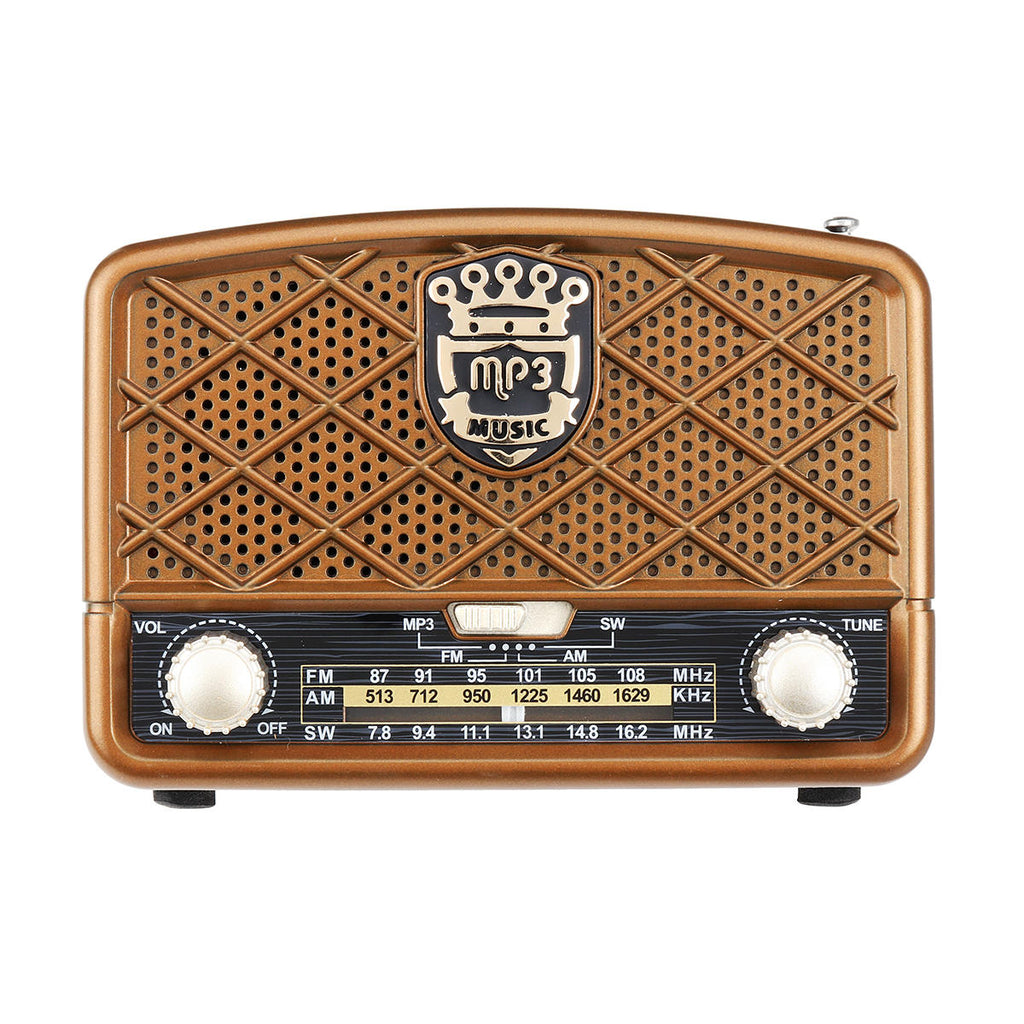 AM 513-1629KHz SW FM 87-108MHz Radio AUX USB TF Card Bluetooth Speaker MP3 Player