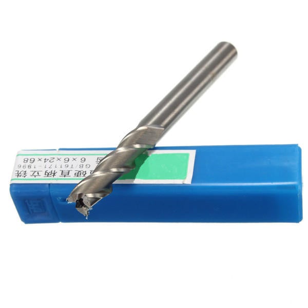 5pcs 6mm x 3 Flute HSS End Mill Cutter