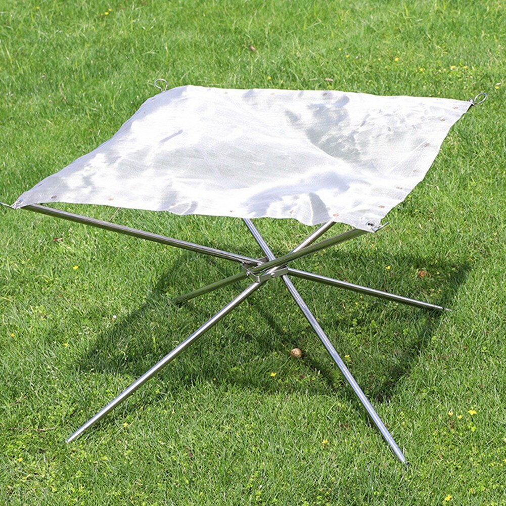 56*56*43cm Large Picnic Wood Fire Bonfire Stove Small Raw Carbon Stove Outdoor Camping Self-driving Tour Portable Storage