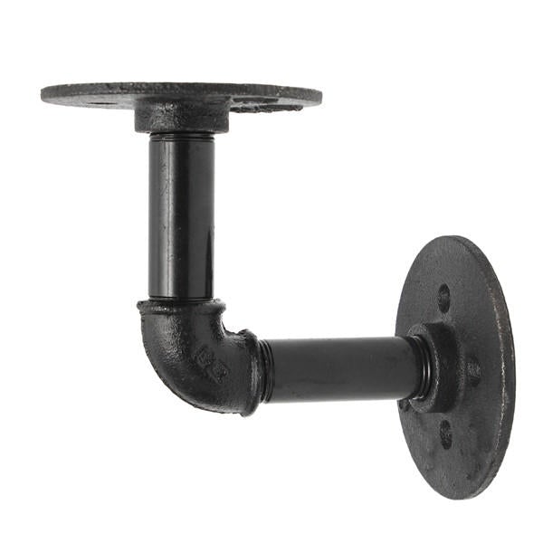 2pcs 3/4 Inch Iron Pipe Shelf Bracket Industrial Pipe Scaffold Board Shelf Brackets