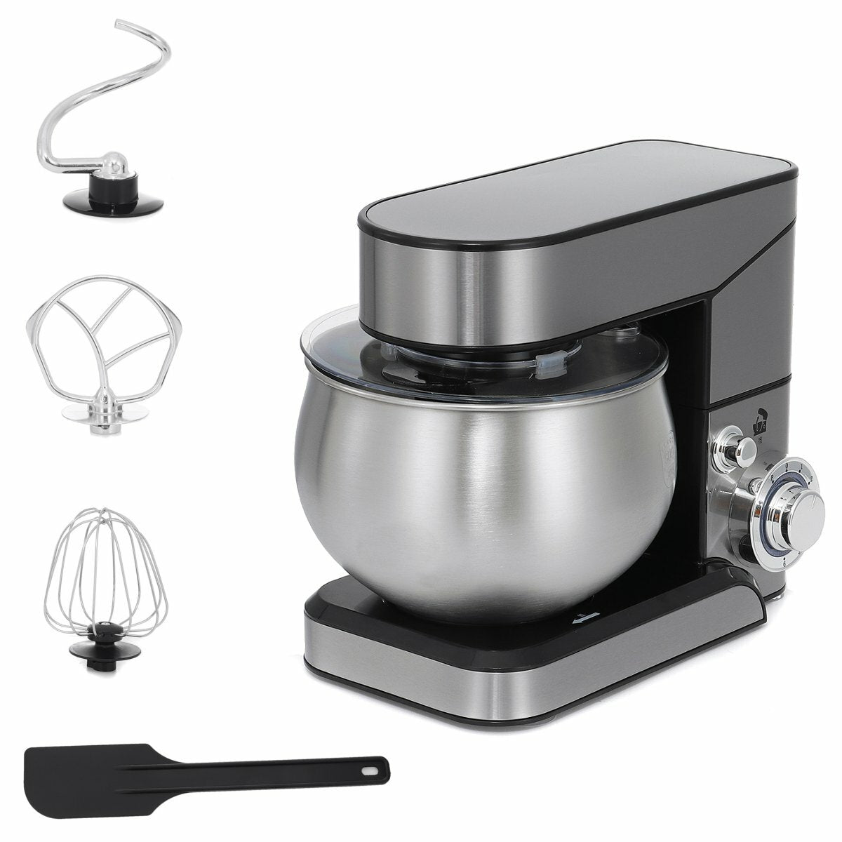 5L 1200W Electric 6 Speed Cake Stand Mixer Food Mixing Bowl Beater Dough Blender