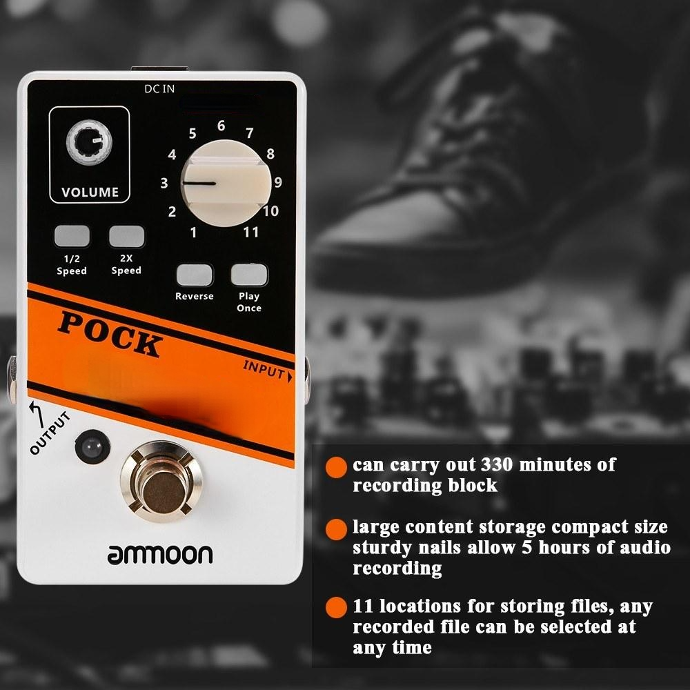 Guitar Effect Pedal 11 Loopers Recording Time Supports 1/2 & 2X Speed Playback Reverse Functions True Bypass