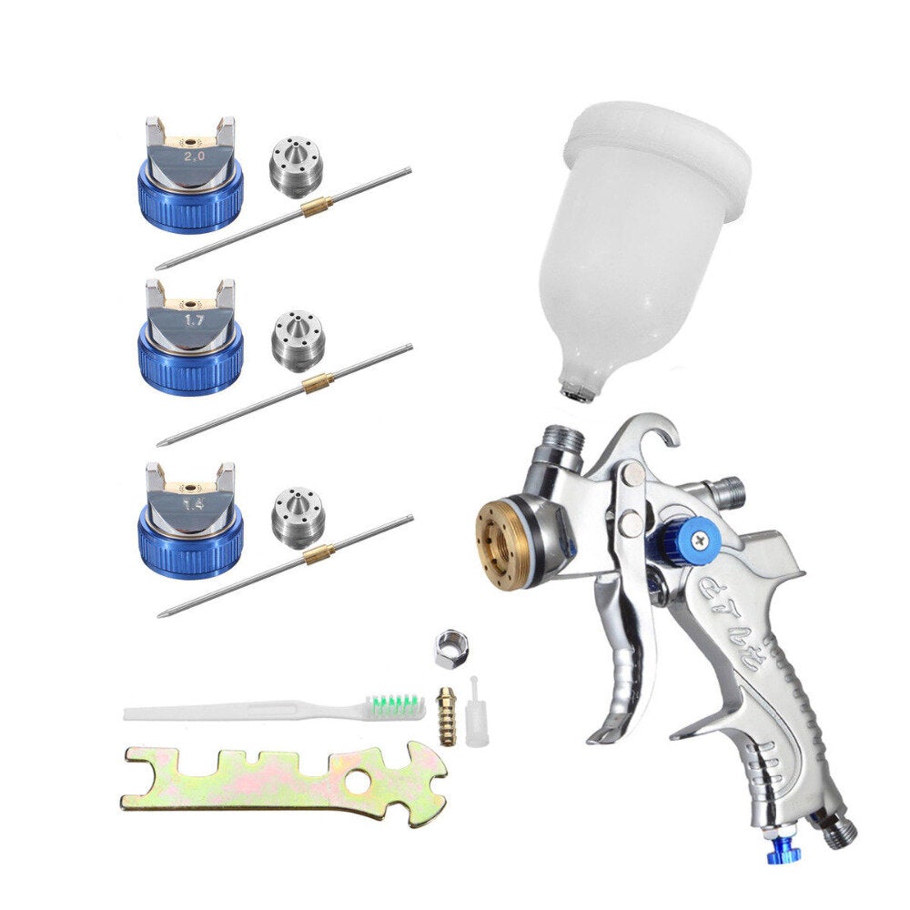 Auto High Topcoat 1.4/1.7/2.0mm Pneumatic Spray MachineReplaceHandle Nozzle Tool Kit
