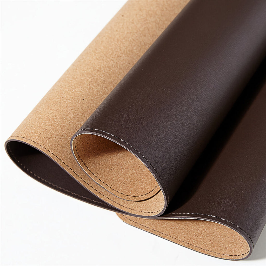 90*43cm Cork Double-sided Use Mouse Pad Rollable PU Leather Anti-scratch Desk Mat Gaming Keyboard Pad for Home Office
