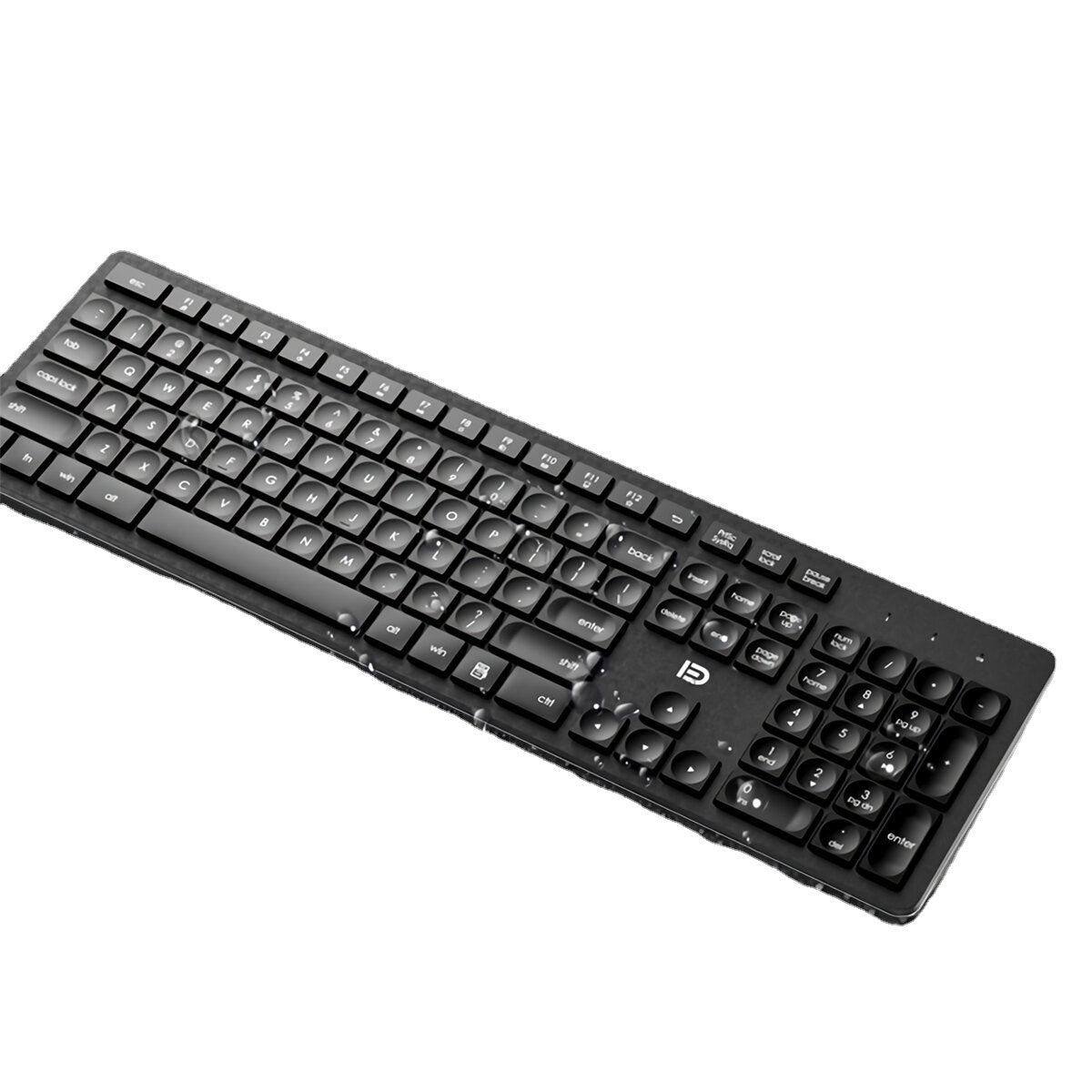 2.4G Wireless Keyboard & Mouse Set 104 Keys Business Keyboard 1200DPI 3 Buttons Silent Optical Home Office Mice for Computer Laptop PC