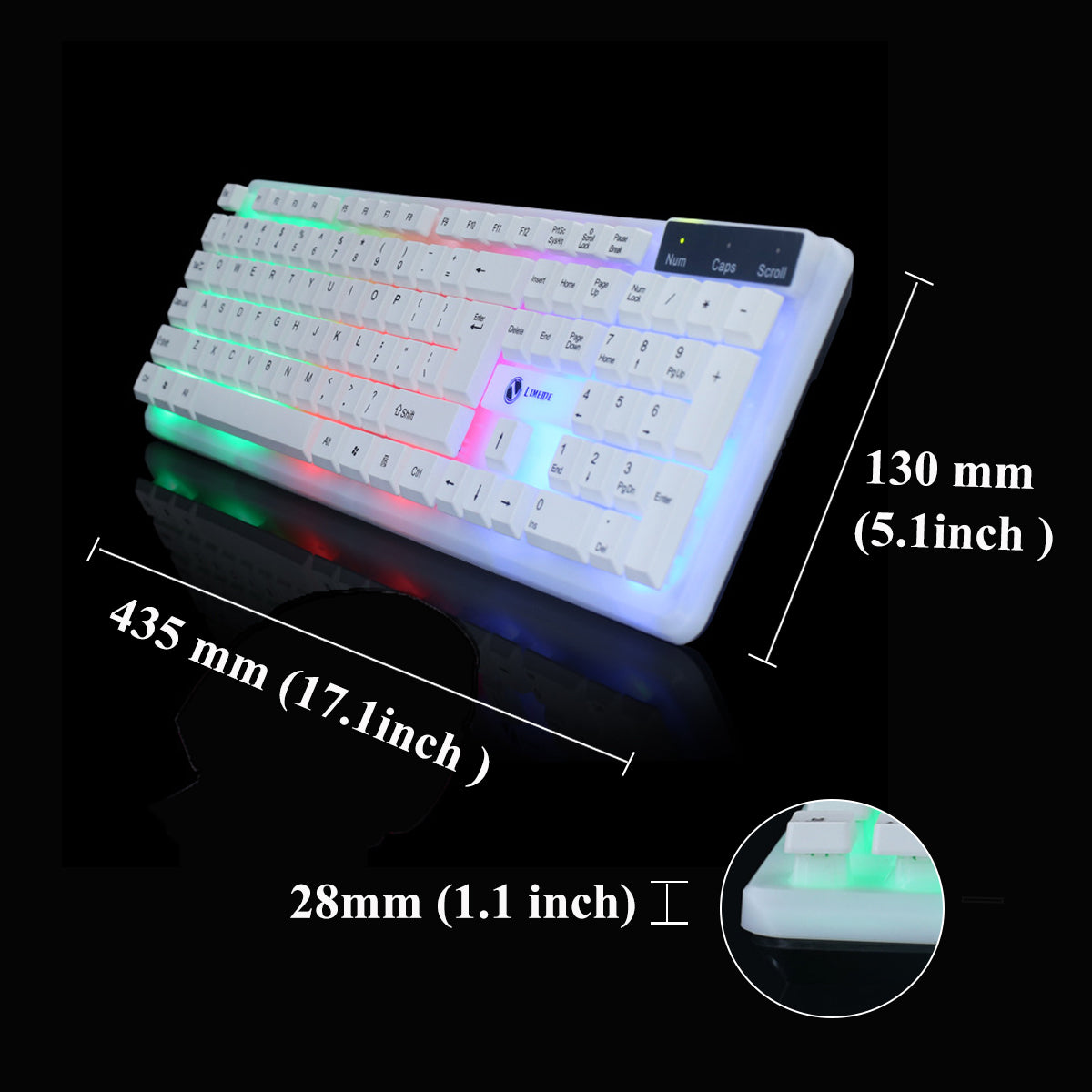 Wired Gaming Keyboard & Mouse Set RGB Backlight 1200DPI Gaming Mouse 104 Keys Mechanical Feeling Keyboard Combo