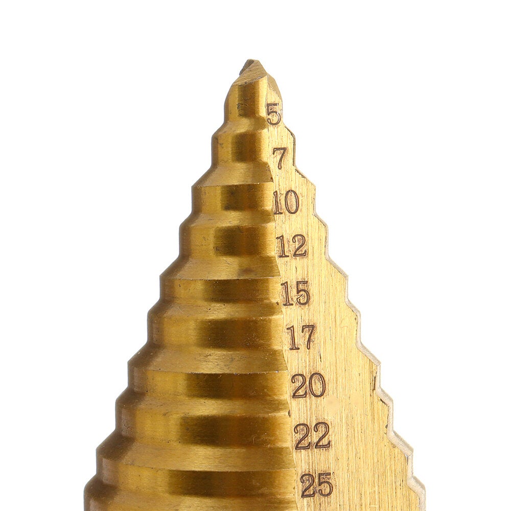 5-35mm HSS Titanium Step Cone Drill Bit High Speed Steel Wood Hole Cutter