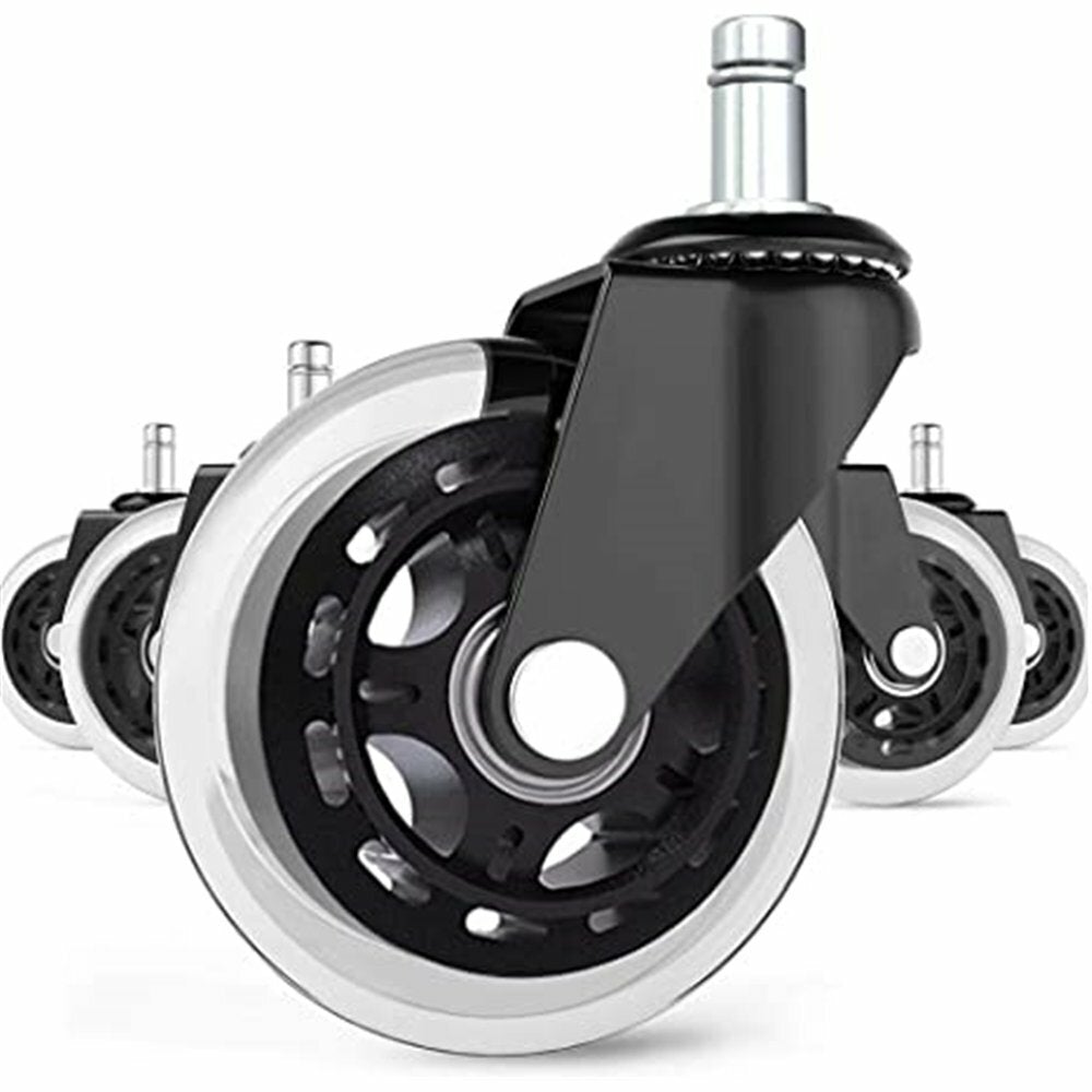 5PCS Office Chair Caster Wheels 2/2.5/3 Inch Swivel Rubber Replacement Soft Safe Rollers Furniture Hardware
