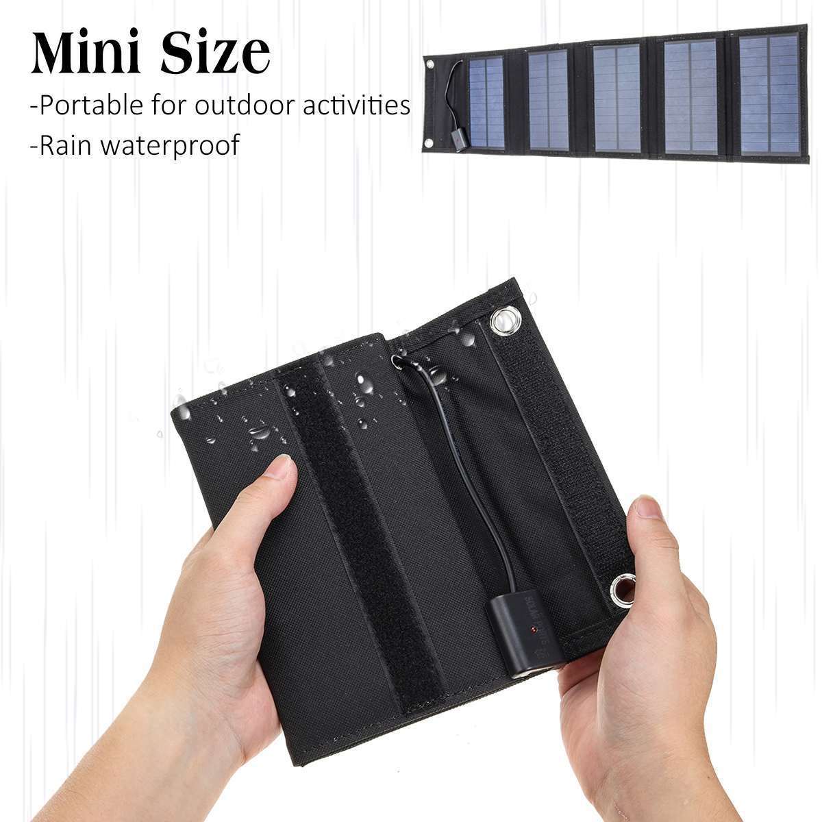 25W Solar Panel Foldable Portable Waterproof 5v USB Energy Solar Cell Charger for iPhone iPad Macbook Huawei Camping Charging