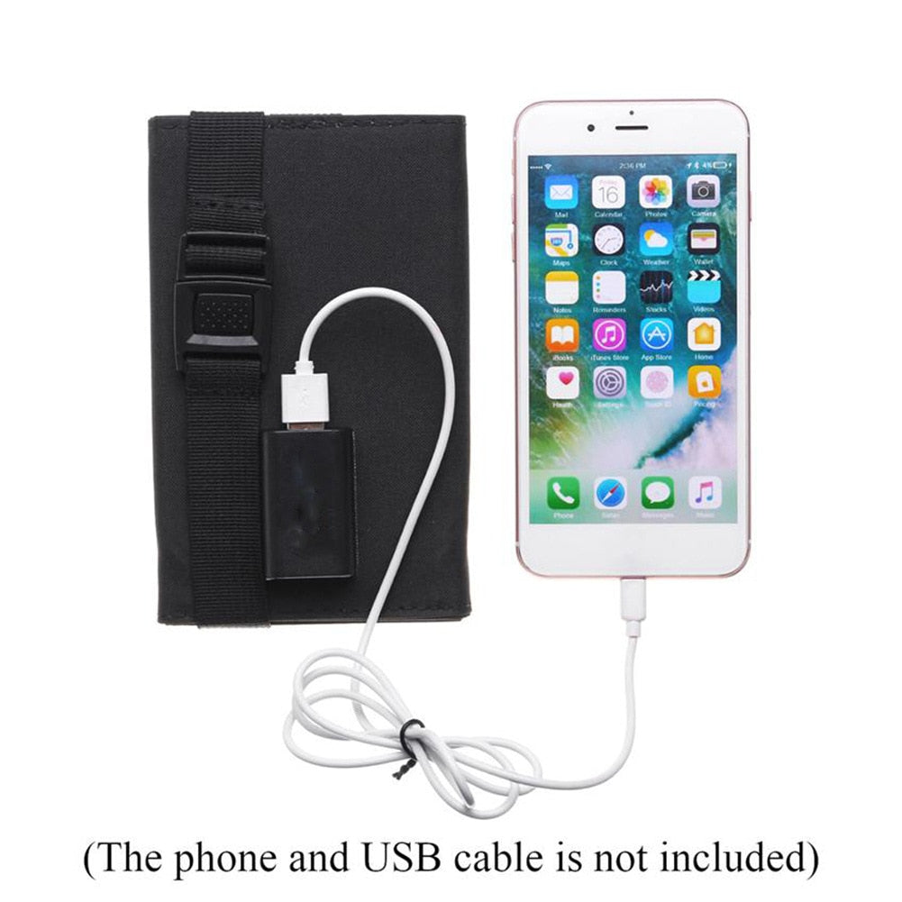 25W Solar Panel Foldable Portable Waterproof 5v USB Energy Solar Cell Charger for iPhone iPad Macbook Huawei Camping Charging