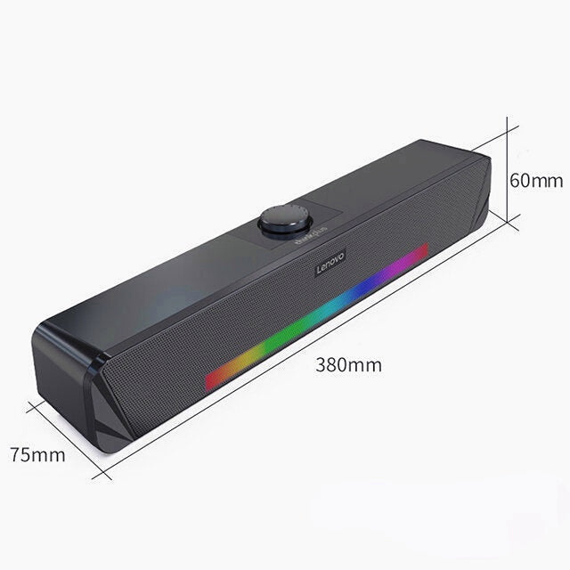 Soundbar Bluetooth 5.0 Speaker RGB Light Hi-Fi Stereo Sound Home Desktop Speaker Subwoofer USB Power Supply