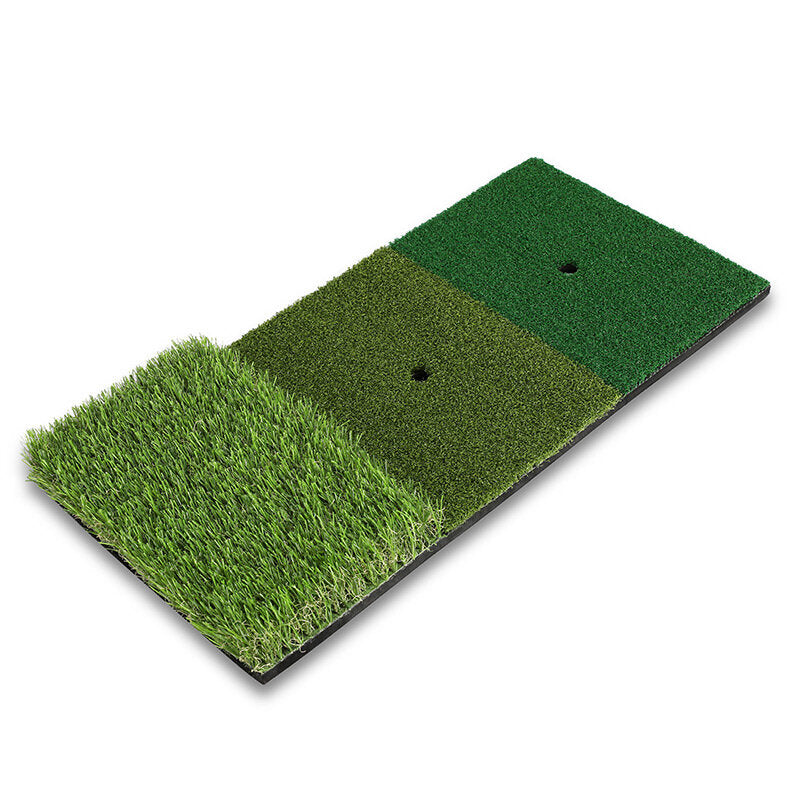 30*60CM Golf Practice Mat 3 In 1 Golf Hitting Practice Faux Turf Indoor Outdoor Portable Golf Training Equipment