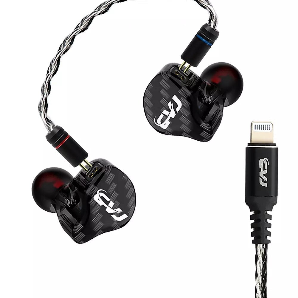 Certified for Lightning Earphones Socket 1DD + 1BA Stereo Bass Headsets with Microphone