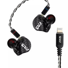 Certified for Lightning Earphones Socket 1DD + 1BA Stereo Bass Headsets with Microphone