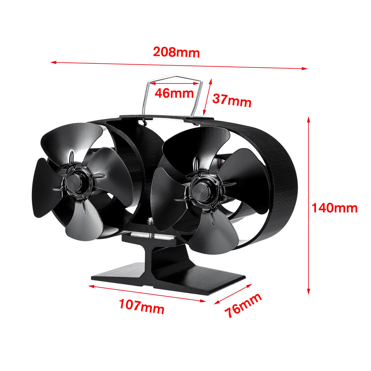 8 Blades Stove Fan Fireplace Fire Heat Powered Saving Eco Friendly Fireplace Fans Wood Log Burner Household Winter Warmer