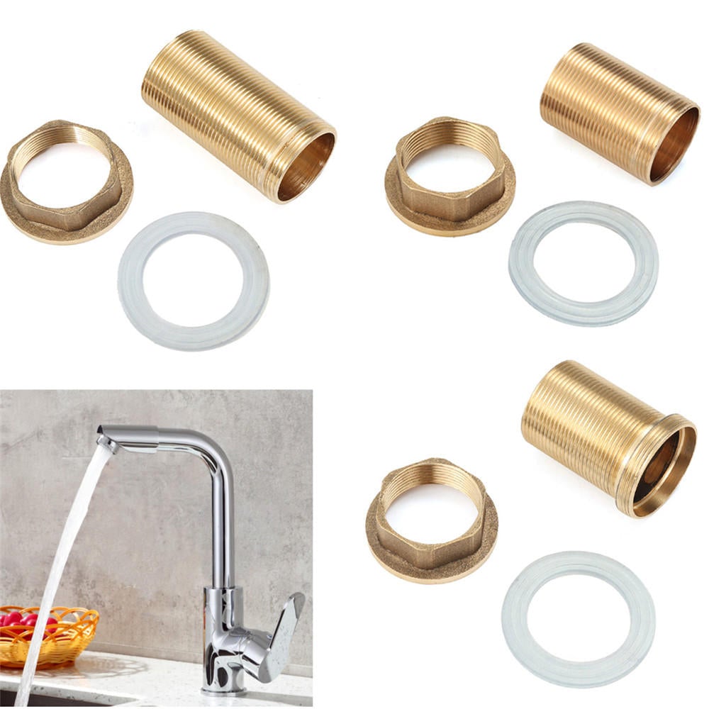 Kitchen Basin Mixer Tap Repair Fitting Kit Faucet Threaded Brass Tube Nut Parts