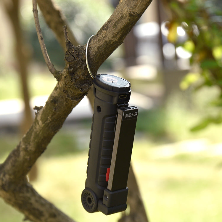 360Degree Rotation USB Rechargeable COB+LED Emergency Worklight with Magnetic Tail Flashlight