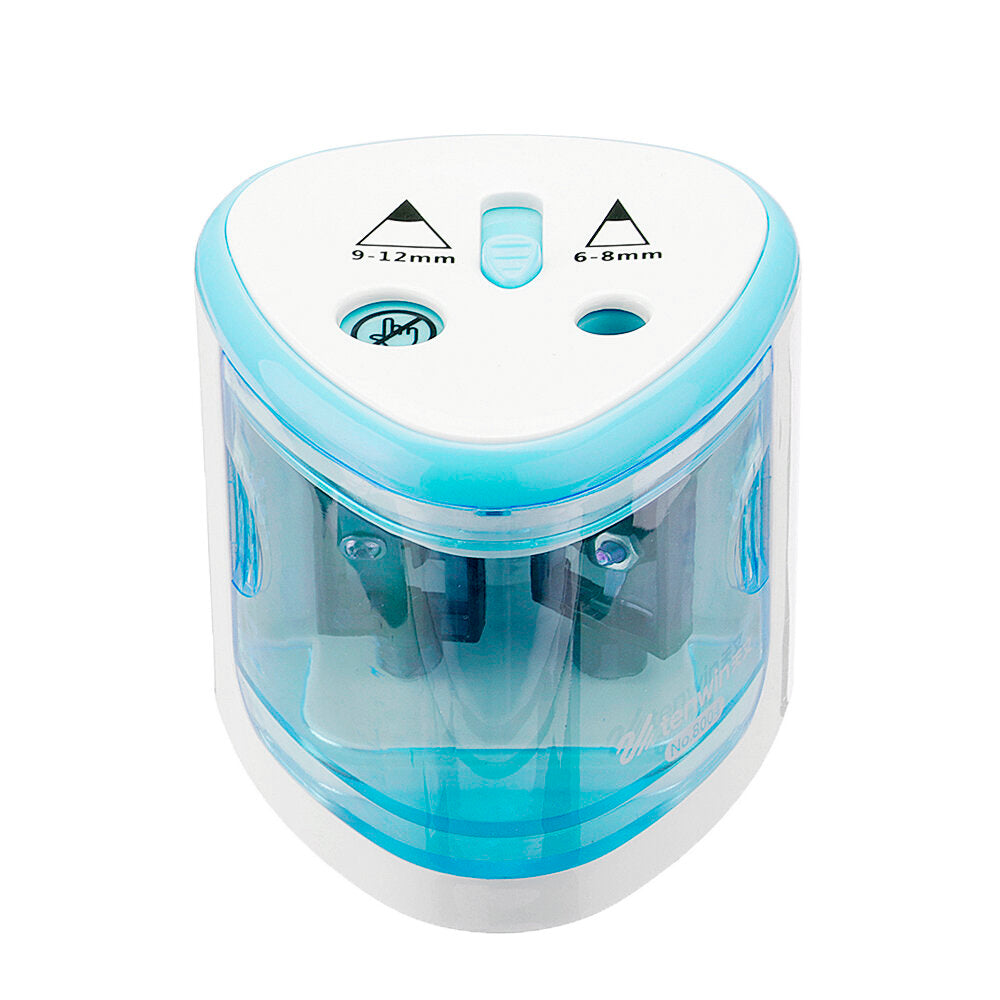 3 Color 2 Double Holes Automatic Electric Pencil Sharpener Home School Office Desktop Students Supplies