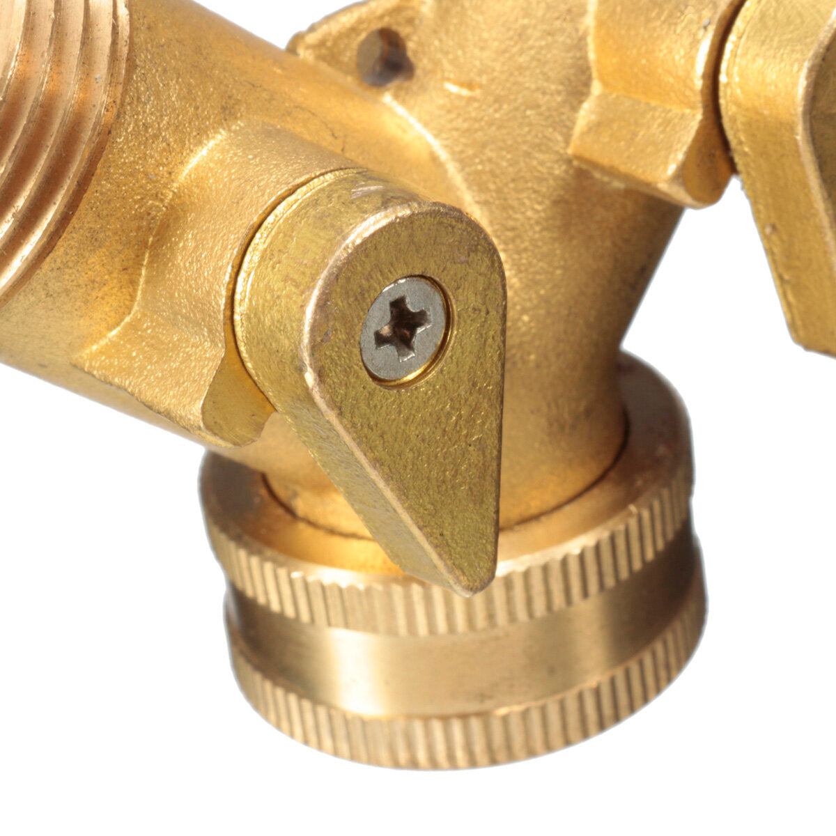 3/4 " Brass Garden Irrigation Hose Splitter Faucet Manifold 2 Way Y Shape Adapter Pipe Tap Connector