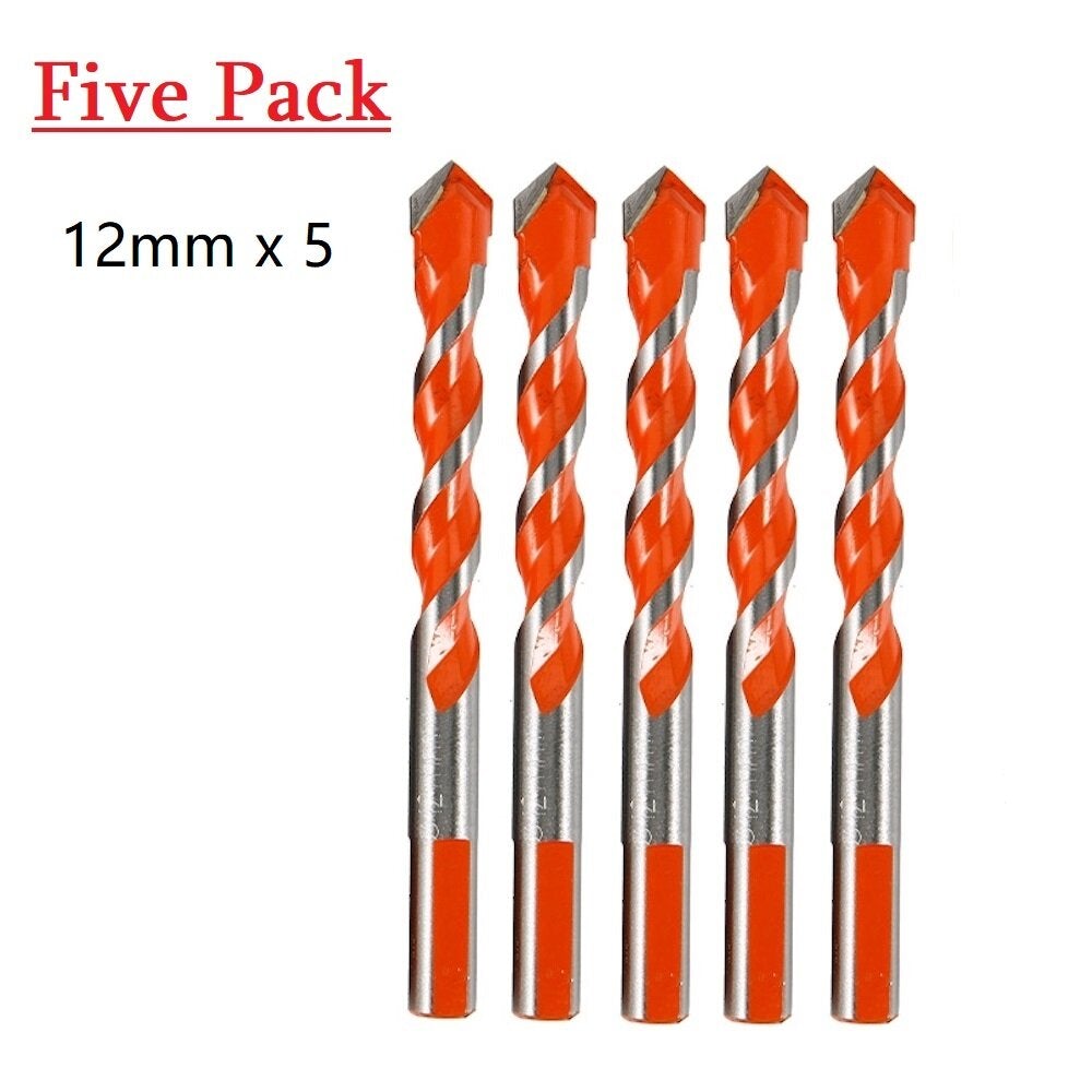 5pcs Ceramic Tile Stainless Steel Drill Carbide Overlord Drill Wall Hole Drilling Electric All-powerful Hand Drill Bit