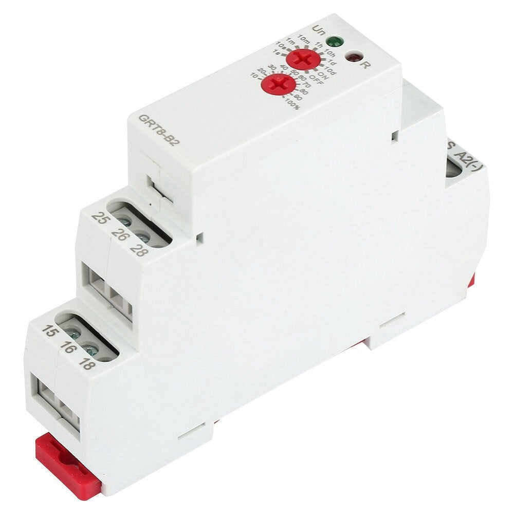 Mini Power Off Delay Time Relay Timer Relay 35mm DIN Rail Single Function Control,230V AC/DC12V-240V