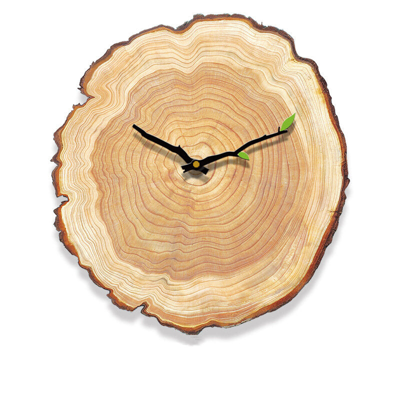 Creative Wooden Pattern Wall Clock Mute Wall Clock Quartz Wall Clock For Home Office Decorations