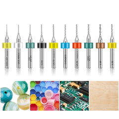 50pcs PCB Drill Bits Set 0.3mm-1.2mm Spiral Flute Carbide for Jewelry CNC Engraving Print Circuit Board Stone Dremel