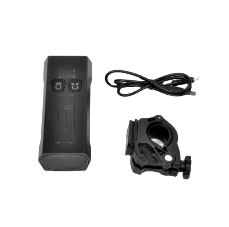 2 x T6 5Modes USB Rechargable IPX6 Waterproof Power Digital Display Bike Light Headlight with 5200mah Battery Power Bank