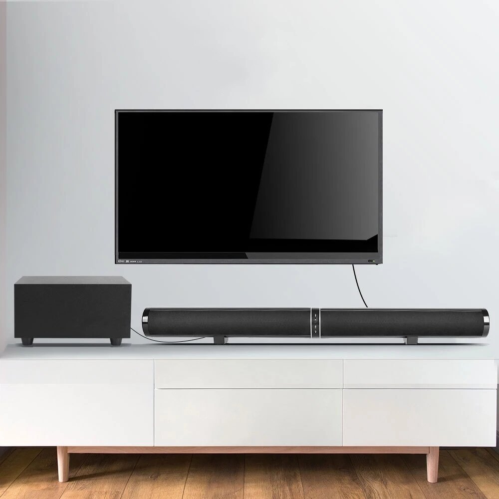 Bluetooth Subwoofer TV Speaker Soundbar with 4 Inches Subwoofer Music Box For Home Theater Support AUX Optical RCA Soundbar TV