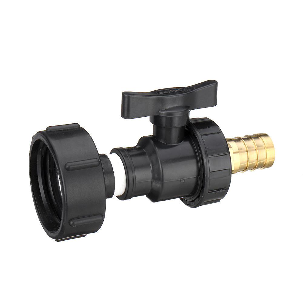 3/4'' Tank Drain Adapter Pagoda Outlet Tap Water Connector Replacement PP Ball Valve Fitting Parts for Home Garden