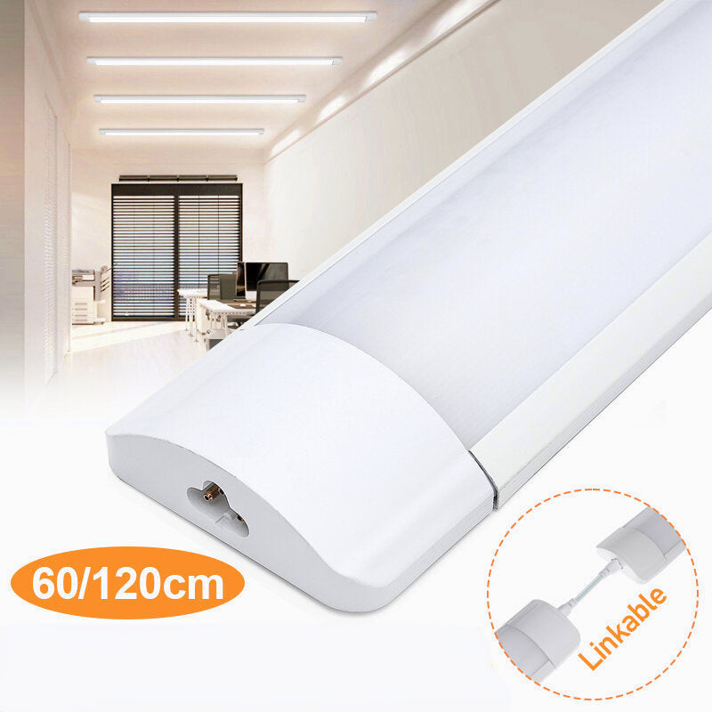 60/120cm LED Tube Lamp Fluorescent Lamp Home Office Ceiling Light 4000K Linkable
