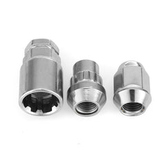 21pcs M12x1.5mm Locking Wheel Lock Nuts 60 Degree Tapered Security Bolts Key For Ford