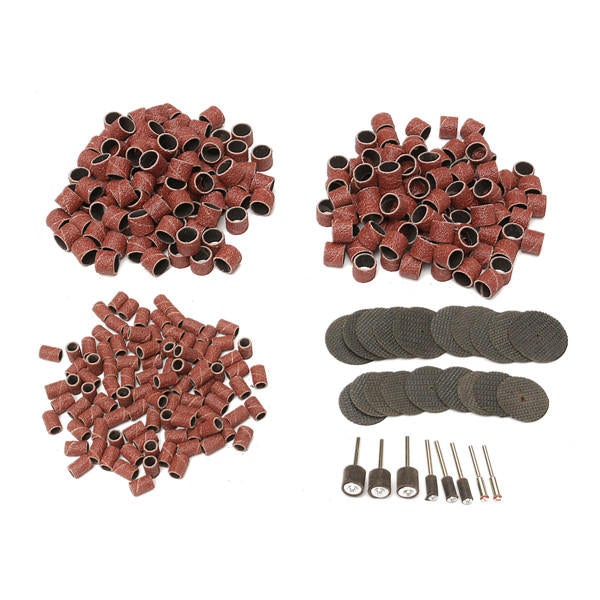 326pcs 80Grit Drum Sanding Kit With Resin Cutting Wheel Disc And Mandrels