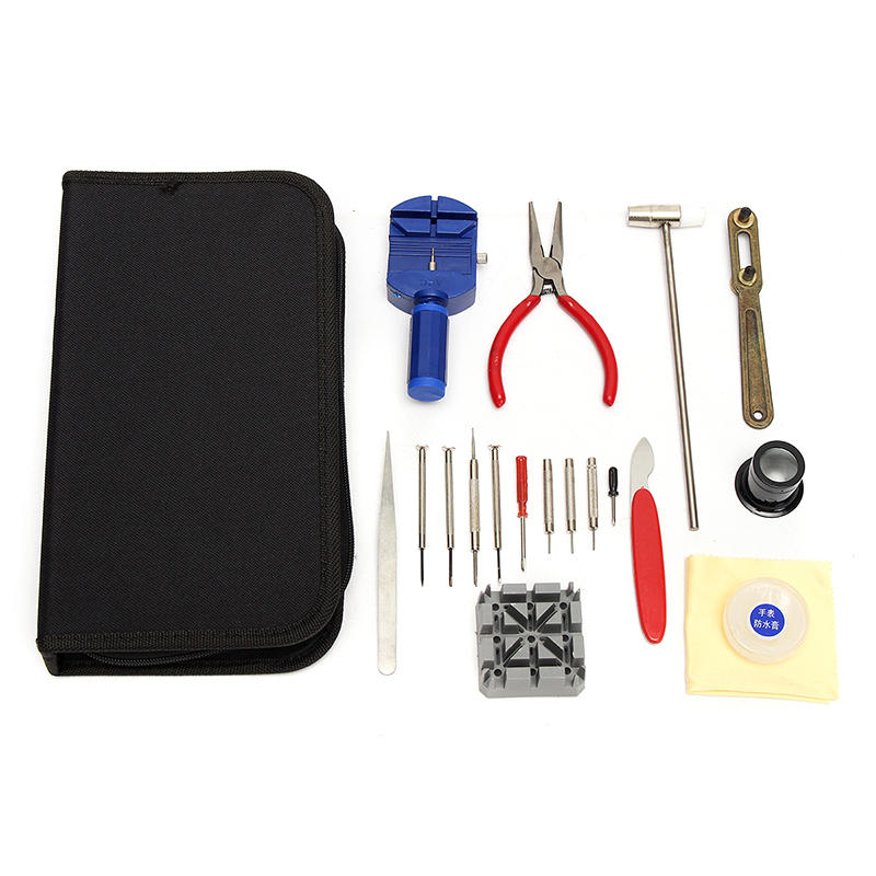 19 Quantity Watch Band Case Remover Opener Holder Wrench Screwdriver Watch Repair Tool Kit