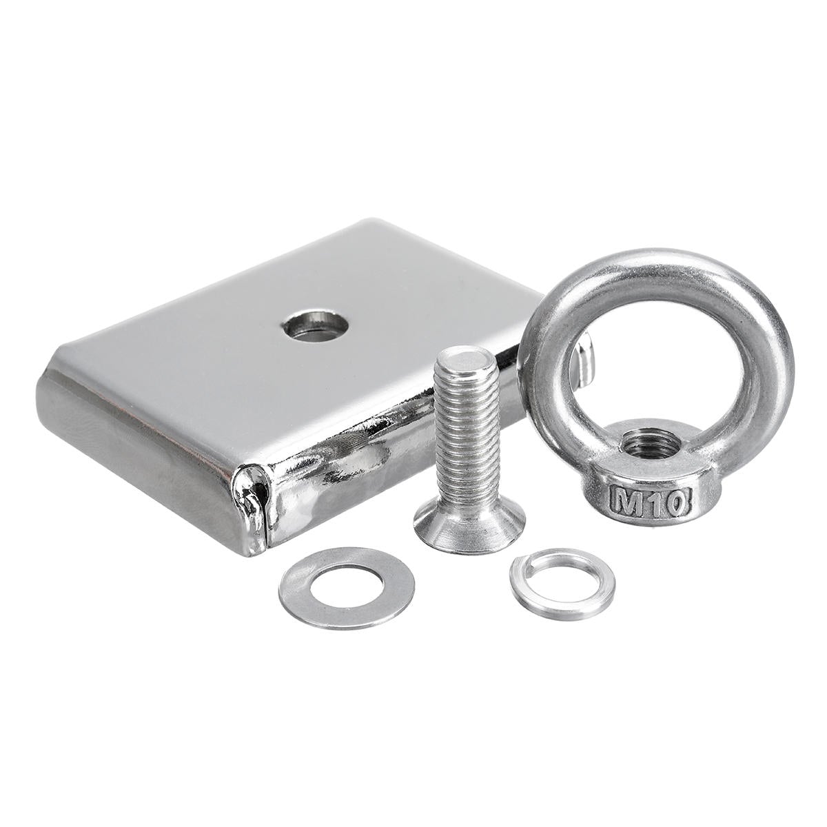300KG D75 Super Fishing Recovery Block 304 Magnet Eyebolt M10 Ring Metal