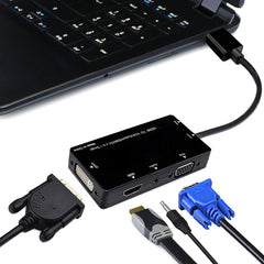 4 in 1 Display Converter Hub Docking Station Adapter with HDMIVGADVI Ports VH99 for TV Projectors