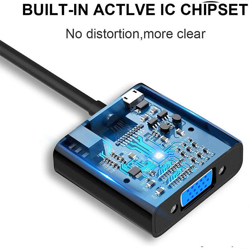 HDMI to VGA Adapter Digital to Analog Video Audio Converter For Xbox 360 PC Laptop TV Box
