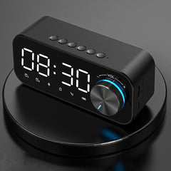 Bluetooth 5.0 Speaker Alarm Clock Night Light Multiple Play Modes LED Display 360 Surround Stereo Sound 1800mAh Battery Life